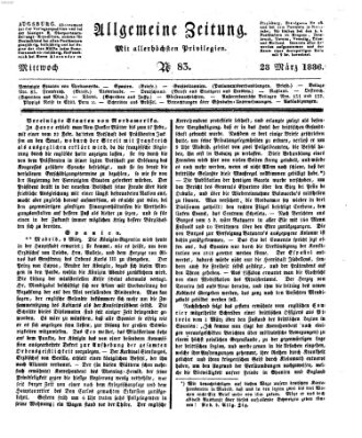 Allgemeine Zeitung Mittwoch 23. März 1836