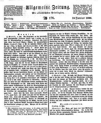 Allgemeine Zeitung Freitag 24. Juni 1836