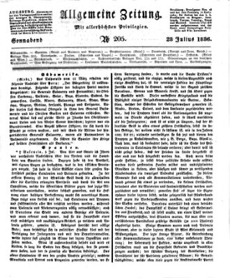 Allgemeine Zeitung Samstag 23. Juli 1836
