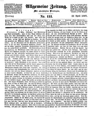 Allgemeine Zeitung Freitag 21. April 1837