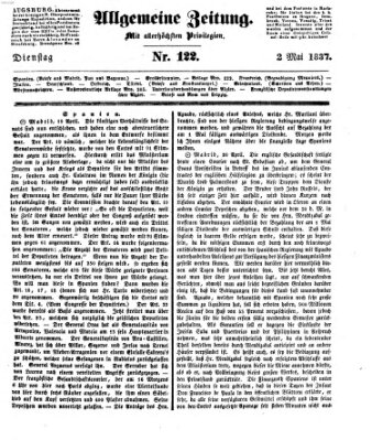 Allgemeine Zeitung Dienstag 2. Mai 1837