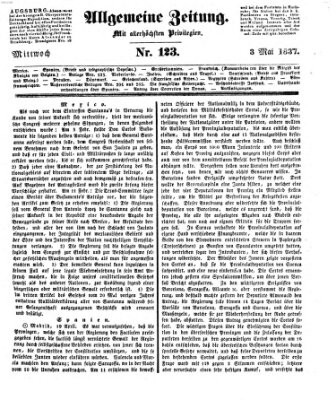 Allgemeine Zeitung Mittwoch 3. Mai 1837