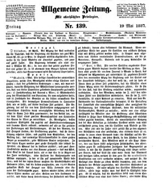Allgemeine Zeitung Freitag 19. Mai 1837