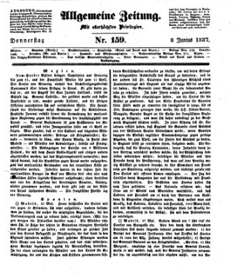 Allgemeine Zeitung Donnerstag 8. Juni 1837