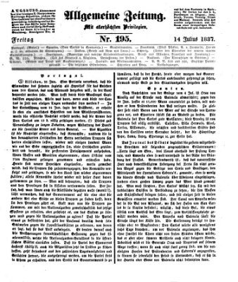 Allgemeine Zeitung Freitag 14. Juli 1837