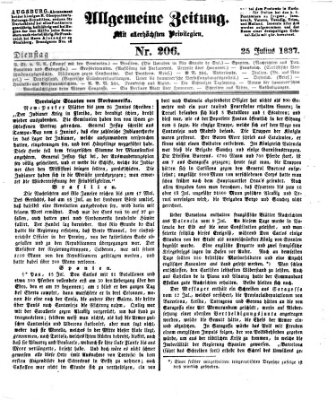 Allgemeine Zeitung Dienstag 25. Juli 1837