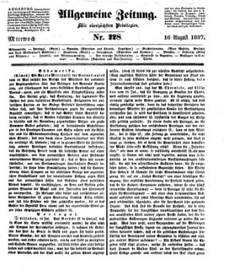Allgemeine Zeitung Mittwoch 16. August 1837