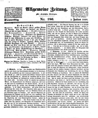 Allgemeine Zeitung Donnerstag 5. Juli 1838