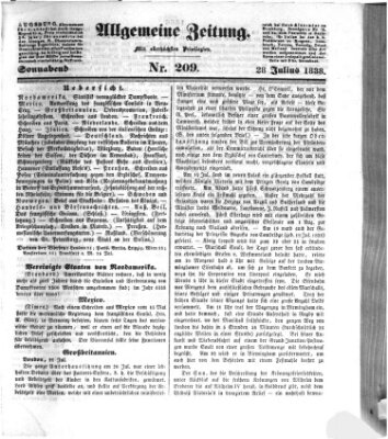 Allgemeine Zeitung Samstag 28. Juli 1838