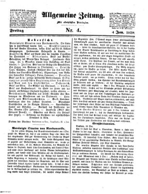 Allgemeine Zeitung Freitag 4. Januar 1839