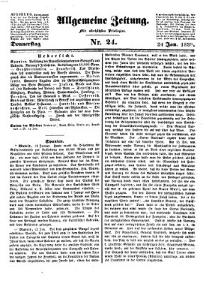 Allgemeine Zeitung Donnerstag 24. Januar 1839
