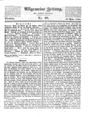 Allgemeine Zeitung Dienstag 29. Januar 1839