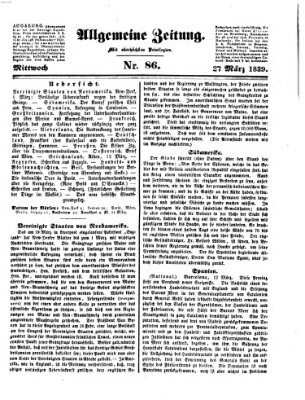 Allgemeine Zeitung Mittwoch 27. März 1839