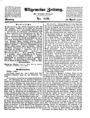 Allgemeine Zeitung Montag 29. April 1839