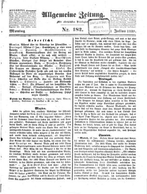 Allgemeine Zeitung Montag 1. Juli 1839