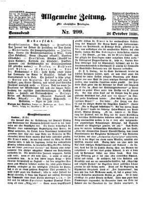 Allgemeine Zeitung Samstag 26. Oktober 1839
