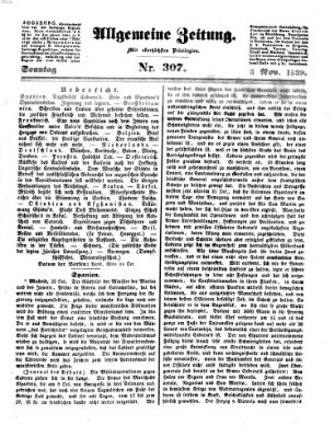 Allgemeine Zeitung Sonntag 3. November 1839