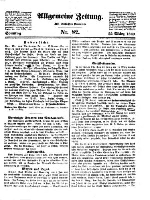 Allgemeine Zeitung Sonntag 22. März 1840