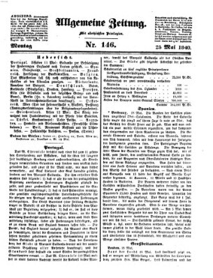 Allgemeine Zeitung Montag 25. Mai 1840