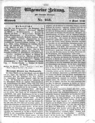Allgemeine Zeitung Mittwoch 9. September 1840