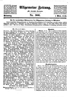 Allgemeine Zeitung Sonntag 1. November 1840