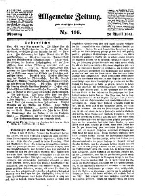 Allgemeine Zeitung Montag 26. April 1841