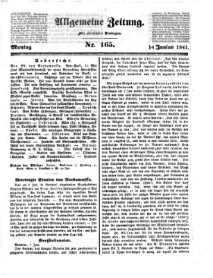 Allgemeine Zeitung Montag 14. Juni 1841