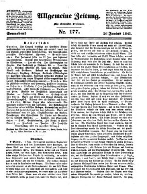 Allgemeine Zeitung Samstag 26. Juni 1841