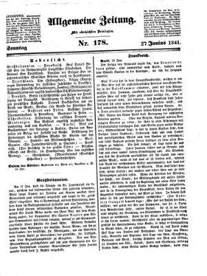 Allgemeine Zeitung Sonntag 27. Juni 1841