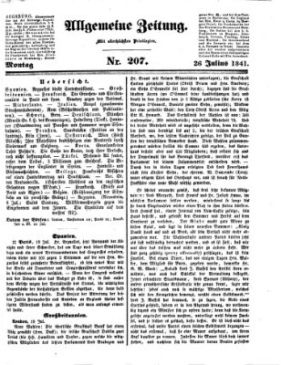 Allgemeine Zeitung Montag 26. Juli 1841