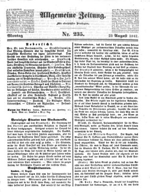 Allgemeine Zeitung Montag 23. August 1841