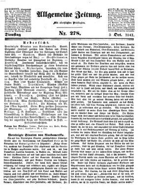 Allgemeine Zeitung Dienstag 5. Oktober 1841