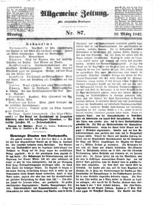 Allgemeine Zeitung Montag 28. März 1842