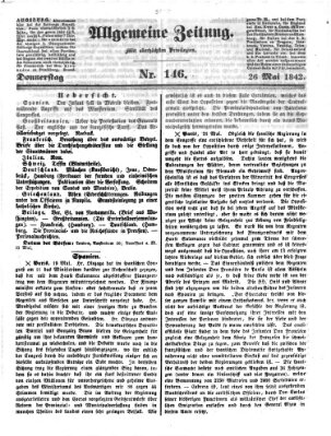 Allgemeine Zeitung Donnerstag 26. Mai 1842