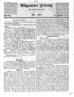 Allgemeine Zeitung Freitag 10. Juni 1842