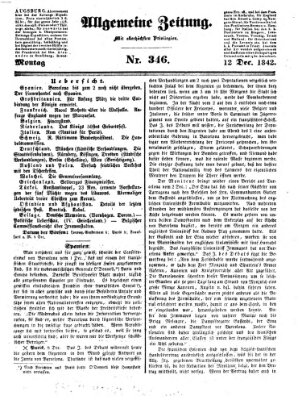 Allgemeine Zeitung Montag 12. Dezember 1842