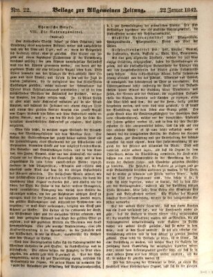 Allgemeine Zeitung Samstag 22. Januar 1842