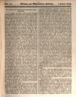 Allgemeine Zeitung Freitag 4. Februar 1842