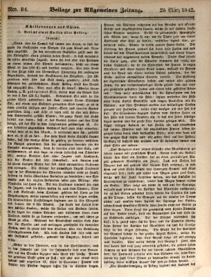 Allgemeine Zeitung Freitag 25. März 1842