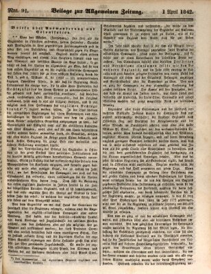 Allgemeine Zeitung Freitag 1. April 1842