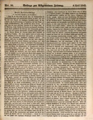 Allgemeine Zeitung Mittwoch 6. April 1842