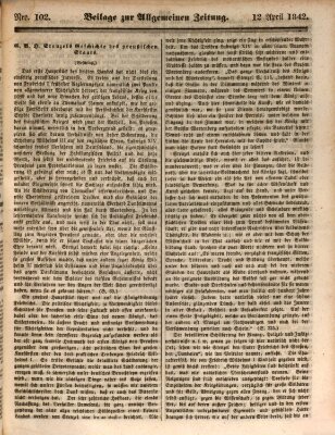 Allgemeine Zeitung Dienstag 12. April 1842