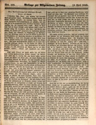 Allgemeine Zeitung Mittwoch 13. April 1842