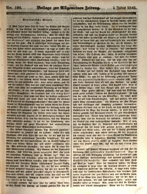Allgemeine Zeitung Dienstag 5. Juli 1842