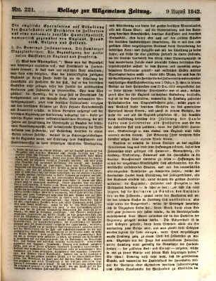 Allgemeine Zeitung Dienstag 9. August 1842