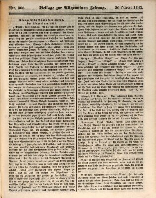 Allgemeine Zeitung Sonntag 30. Oktober 1842