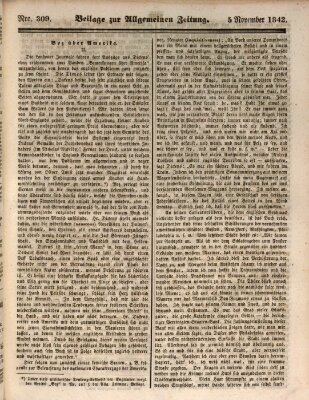 Allgemeine Zeitung Samstag 5. November 1842