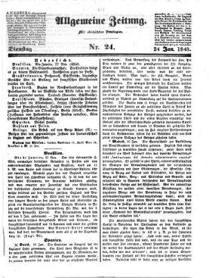 Allgemeine Zeitung Dienstag 24. Januar 1843