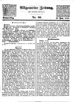 Allgemeine Zeitung Donnerstag 26. Januar 1843
