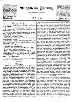 Allgemeine Zeitung Mittwoch 8. Februar 1843